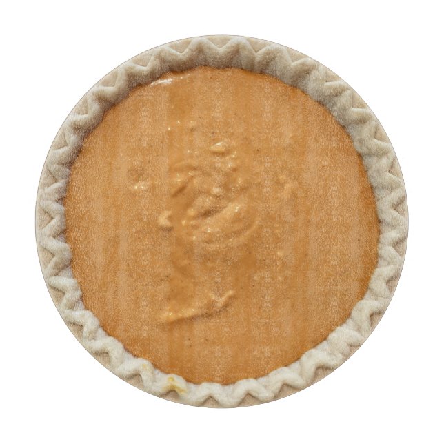 Quirky Round Pumpkin Pie Schneidebrett (Vorderseite)