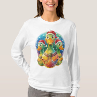 Quirky Santa Ducks T-Shirt