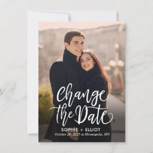 Quirky Script EDITABLE FARBE Ändern Sie die Datums Dankeskarte