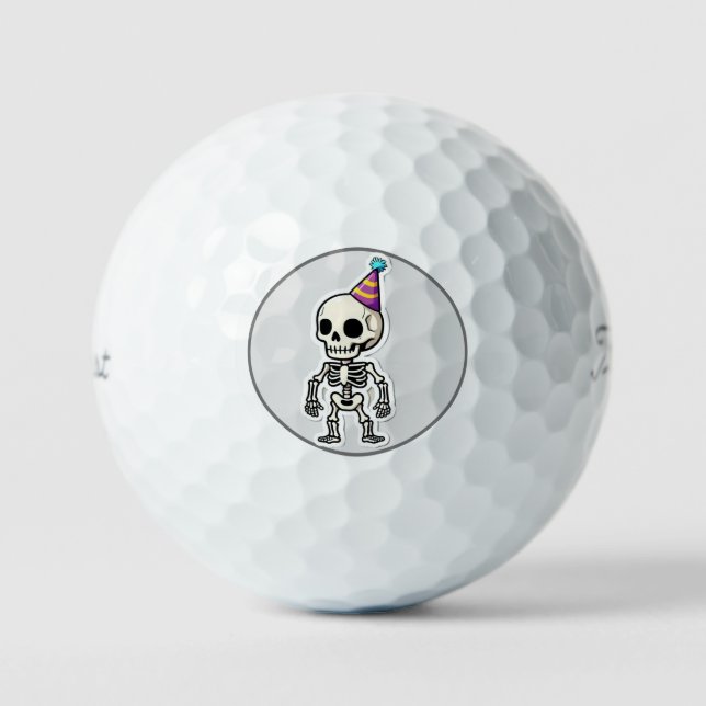 "Quirky Skeleton Design" Golfball (Vorderseite)