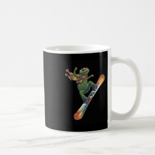 Quirky Snowboarding Lizard Winter Sports Kaffeetasse