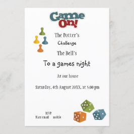 Quirky, Spaß, Spielabend, Brettspiele-Enthusiasten Einladung