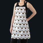 Quirky Teebeutel Muster auf Weiß Schürze<br><div class="desc">Teeliebhaber Muster mit Hintergrundfarbe können Sie anpassen.</div>