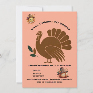 Quirky Turkey Festivals Erntedank Dinner Einladung
