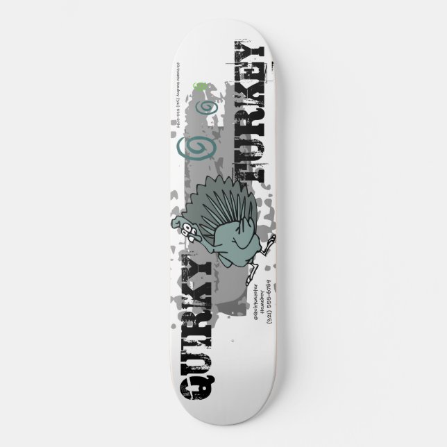 QUIRKY TURKEY Skate Life Custom Deck Skateboard (Vorderseite)