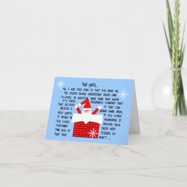 Quirky und Funny Apotheker Weihnachten Mitteilungs (Vorderseite)