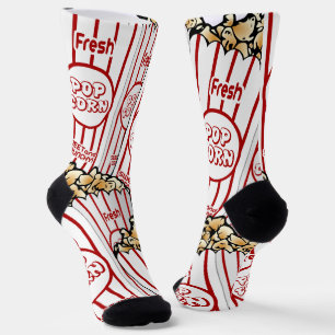 Quirky Vintag Cinema Popcorn Container Socken