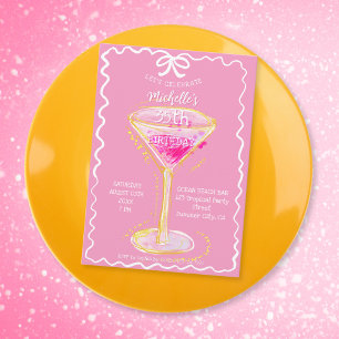 Quirky Whimsical Adult Cocktail Geburtstagsparty Einladung