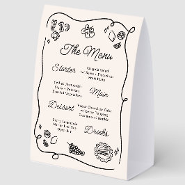 Quirky & Whimsical Menu Tischaufsteller