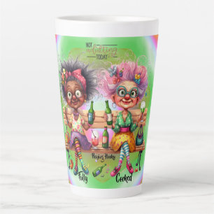 Quirky Wine Lady Erwachsene Latte Tasse