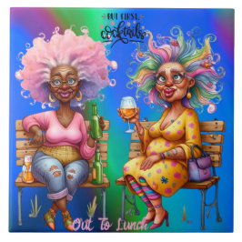 Quirky Wine Ladys, aber First Keramik Tile Fliese