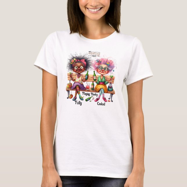 Quirky Wine Ladys Adulting T - Shirt (Vorderseite)