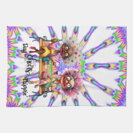 Quirky Wine Ladys Cheer Kitchen Handtücher