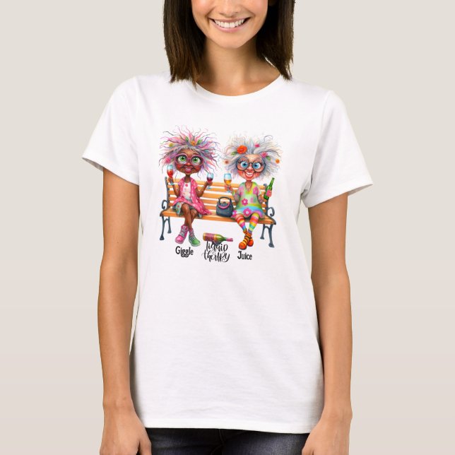 Quirky Wine Ladys Therapy T - Shirt (Vorderseite)