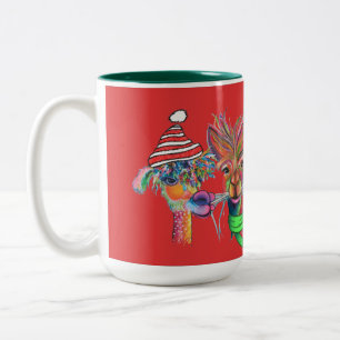 quirlige Alpakas-Urlaub Tasse-r1 Zweifarbige Tasse