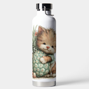 QUIRRELE LIEBENSWÜRDIGE SOMMER-THEMEN-KATZE TRINKFLASCHE