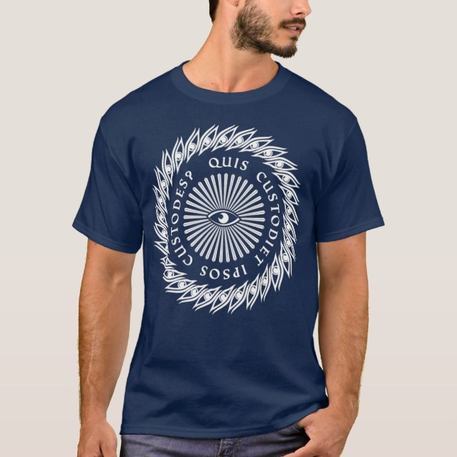 Quis Custodiet Ipsos Custodes Plato Republik T-Shirt (Vorderseite)