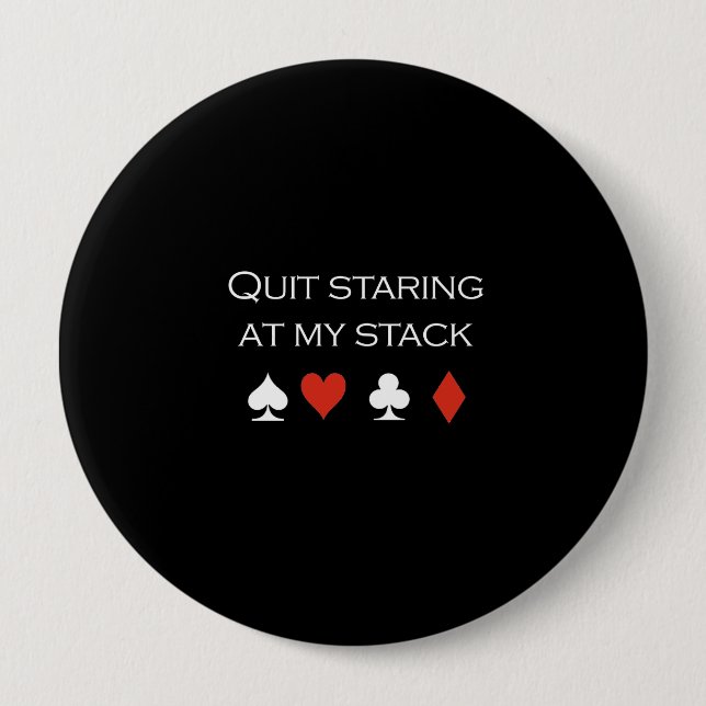 Quit anstarrend entlang meines Stapel T - Button (Vorderseite)