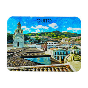 Quito Ecuador City Illustration Magnet