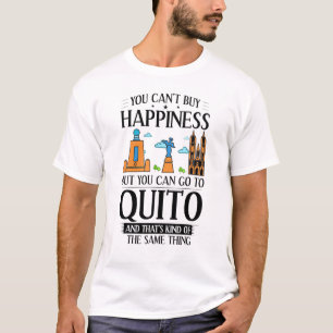 Quito Ecuador City Skyline Karte Reise 5 T-Shirt