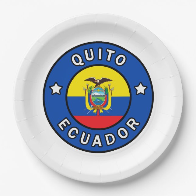 Quito Ecuador Pappteller (Vorderseite)