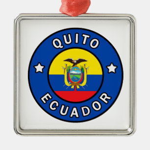 Quito Ecuador Silbernes Ornament