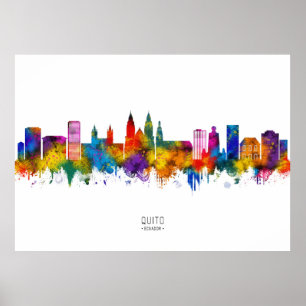 Quito Ecuador Skyline Poster