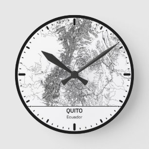 Quito Uhr Stadt Linienkunst