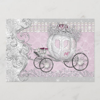 Quitte Anos Bling Prinzessin-Sweet 16 Wagen Einladung