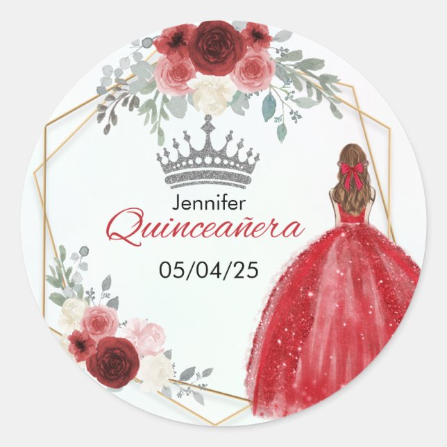 Quittenaufkleber Runder Aufkleber (Vorderseite)
