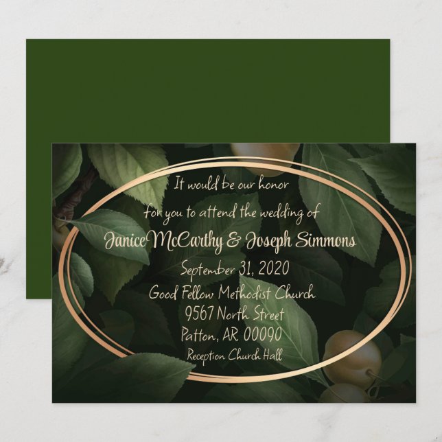 Quitter le Faire-part de mariage de la vie unique (Devant / Derrière)