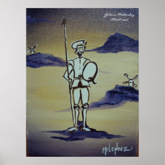 Quixote Stehend Tal Poster