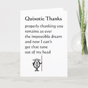 Quixotic Dank an ein lustiges Dankeschön Gedicht Dankeskarte