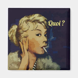 Quoi, Was? Text ändern Magnet