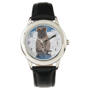 Quokka am Strand Australien, Coole Kinder Kinder Armbanduhr