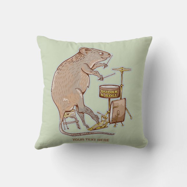 Quokka Australian Animal Drummer Kissen (Rückseite)