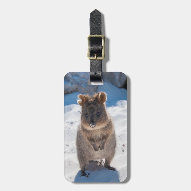 Quokka: Das glücklichste Tier auf dem Planeten! Gepäckanhänger (Vorderseite vertikal)