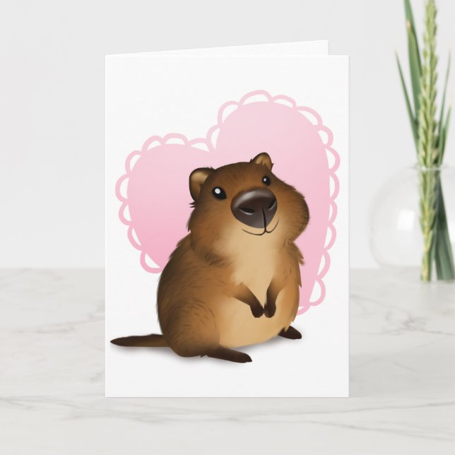 Quokka Feiertagskarte (Vorderseite)