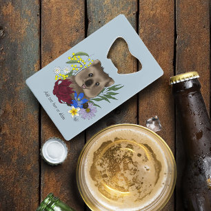 Quokka Happy Australie Florale Bleu