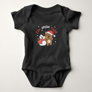 Quokka I'm Snow Niedlich Snowman Snow Pun Baby Strampler