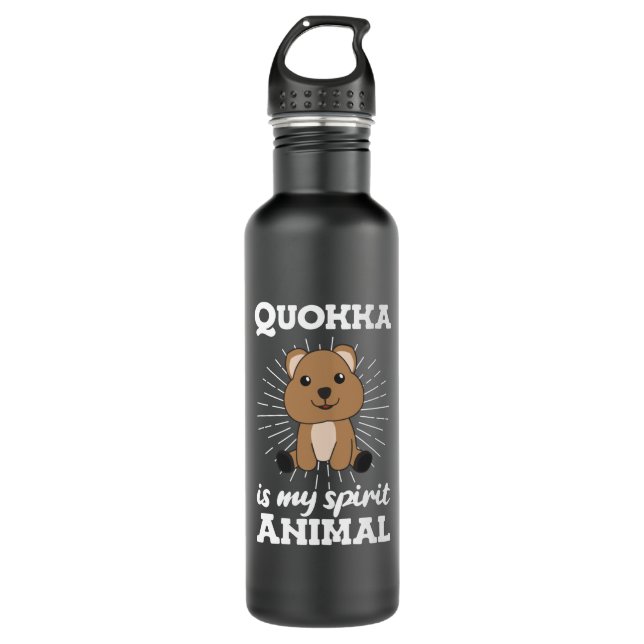 Quokka ist mein Geisttier - Niedliche Quokkas Vint Edelstahlflasche (Vorderseite)