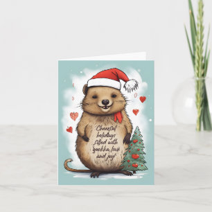 Quokka Liebe und Weihnachtsfreuden - Karte