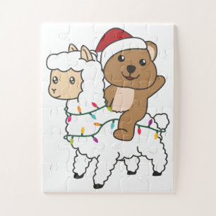 Quokka Llama Weihnachtsschnee Wintertiere