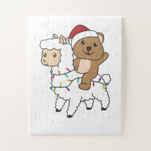 Quokka Llama Weihnachtsschnee Wintertiere