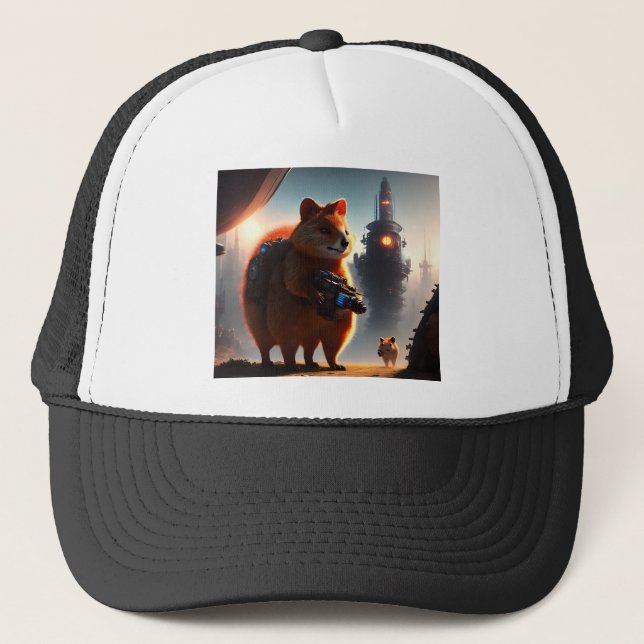 Quokka nennen sie mich Mister, LKW-Hut Truckerkappe (Vorderseite)