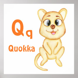Quokka personalisieren ABC: Letter Q - Fügen Sie I Poster