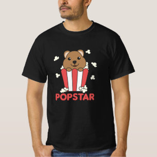 Quokka Popcorn Time Funny Animes in Fast Food T-Shirt