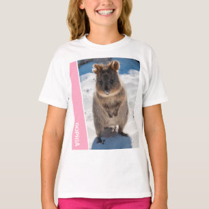 Quokka Süßes Tier am Strand Australien Rosa T-Shirt