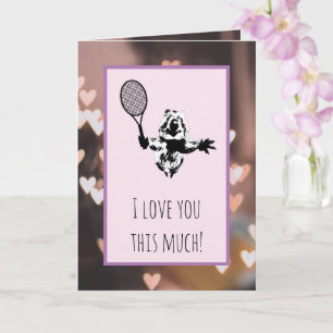 Quokka Tennis Liebe Karte