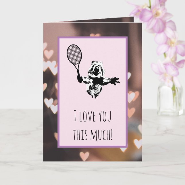 Quokka Tennis Liebe Karte (Orchidee)